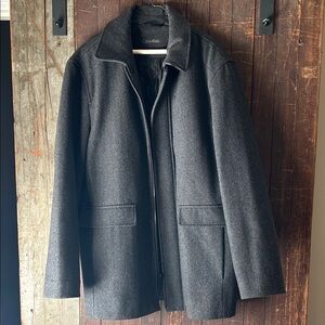 Calvin Klein Charcoal Pea Coat for Men